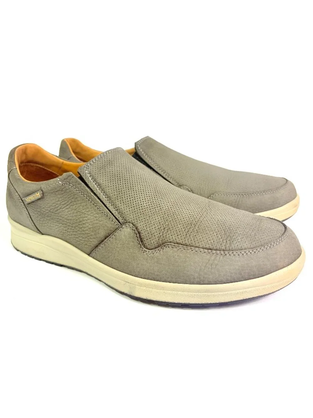 Men's Mephisto 'Valter' Light Grey Slip On Loafer Shoes Size 13 M Perforated
